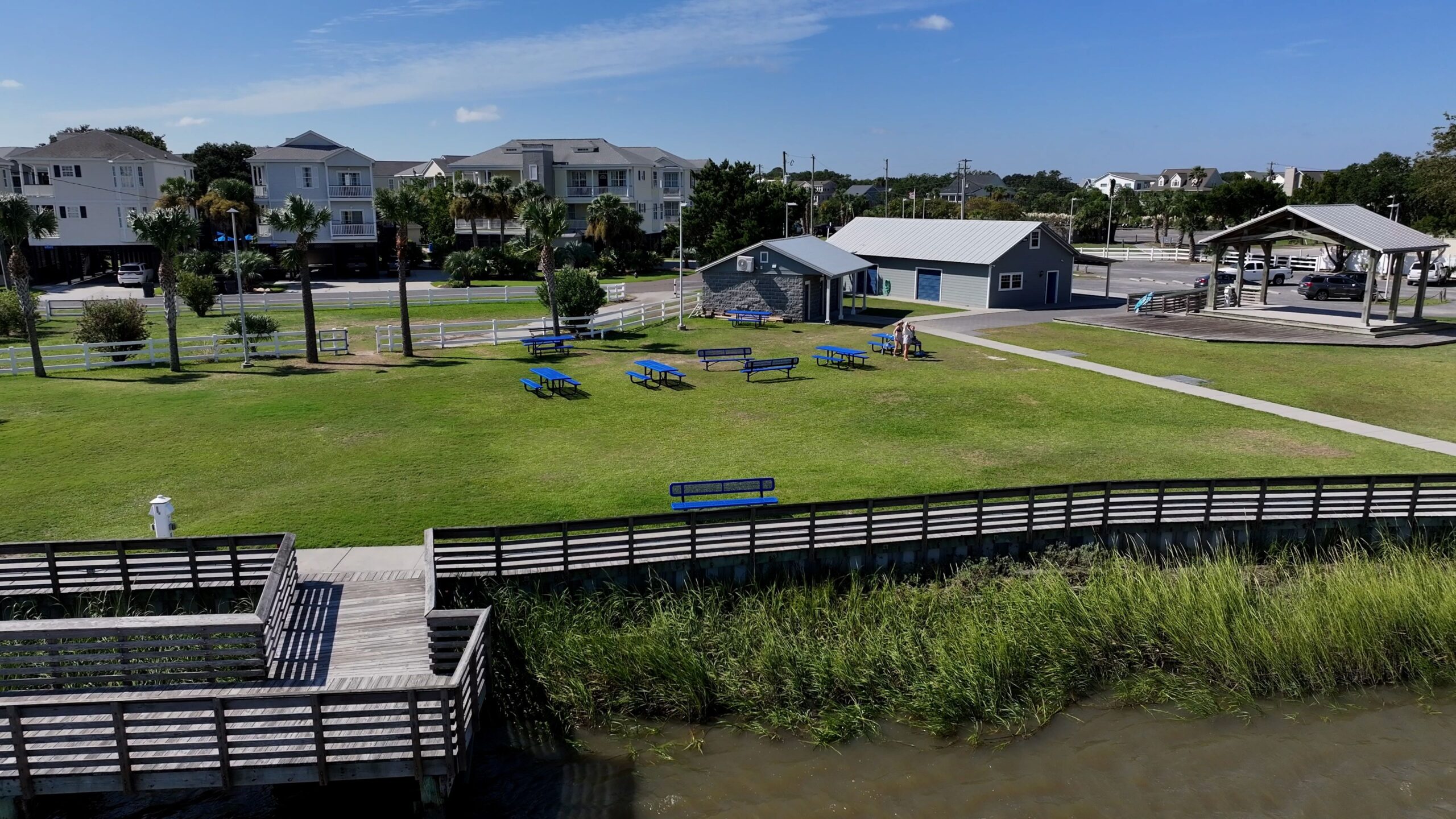 The coast of Edisto lined with docs, boats, restaurants, and beauty.